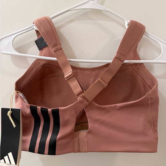 Adidas Women's high support Sports Bra - medium warm clay color - Picture 5 of 7
